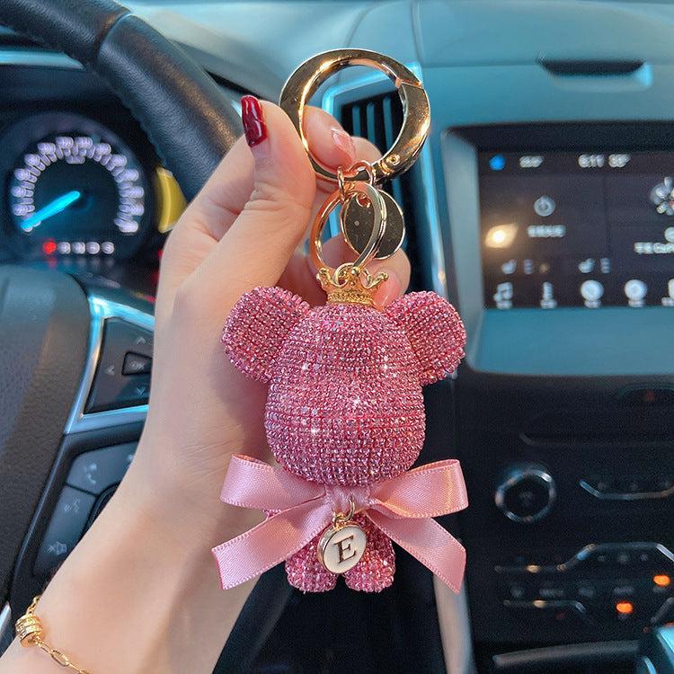 Diamond cartoon big bear keychain  （Minimo de compra 2） MYA-LianX013