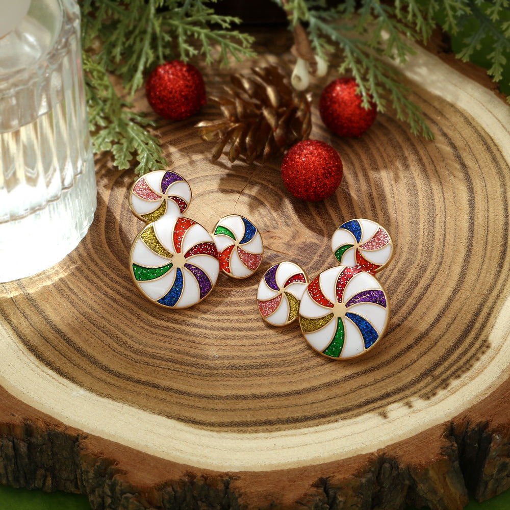 Alloy Christmas Cute Candy Earrings MIC-ManY077