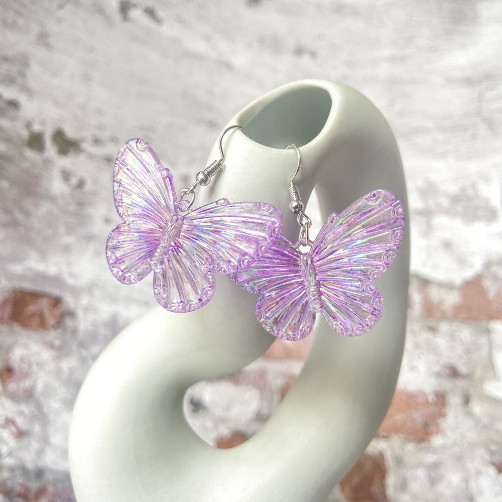 Acrylic ins Wind Butterfly Earrings (Minimo de compra 2) MYA-YiD028