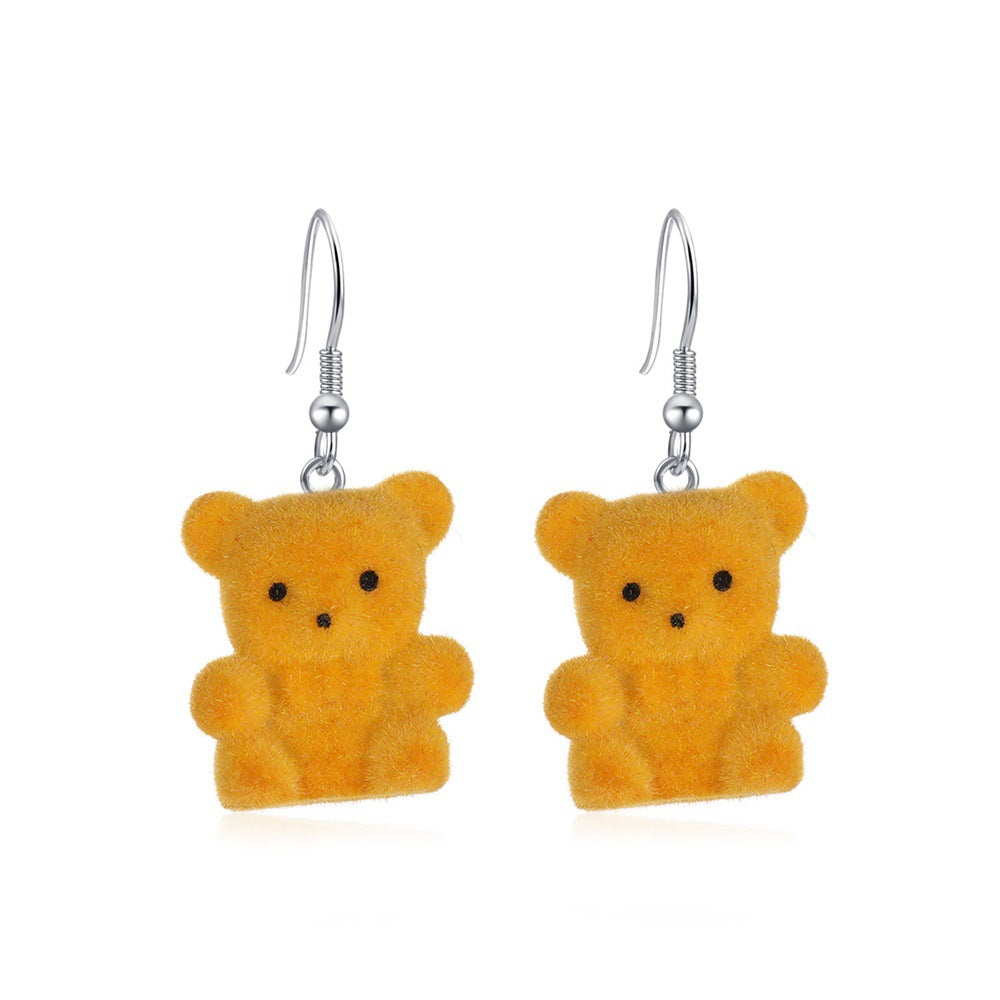 Plush Cute Bear Earrings MIC-YiYuan014