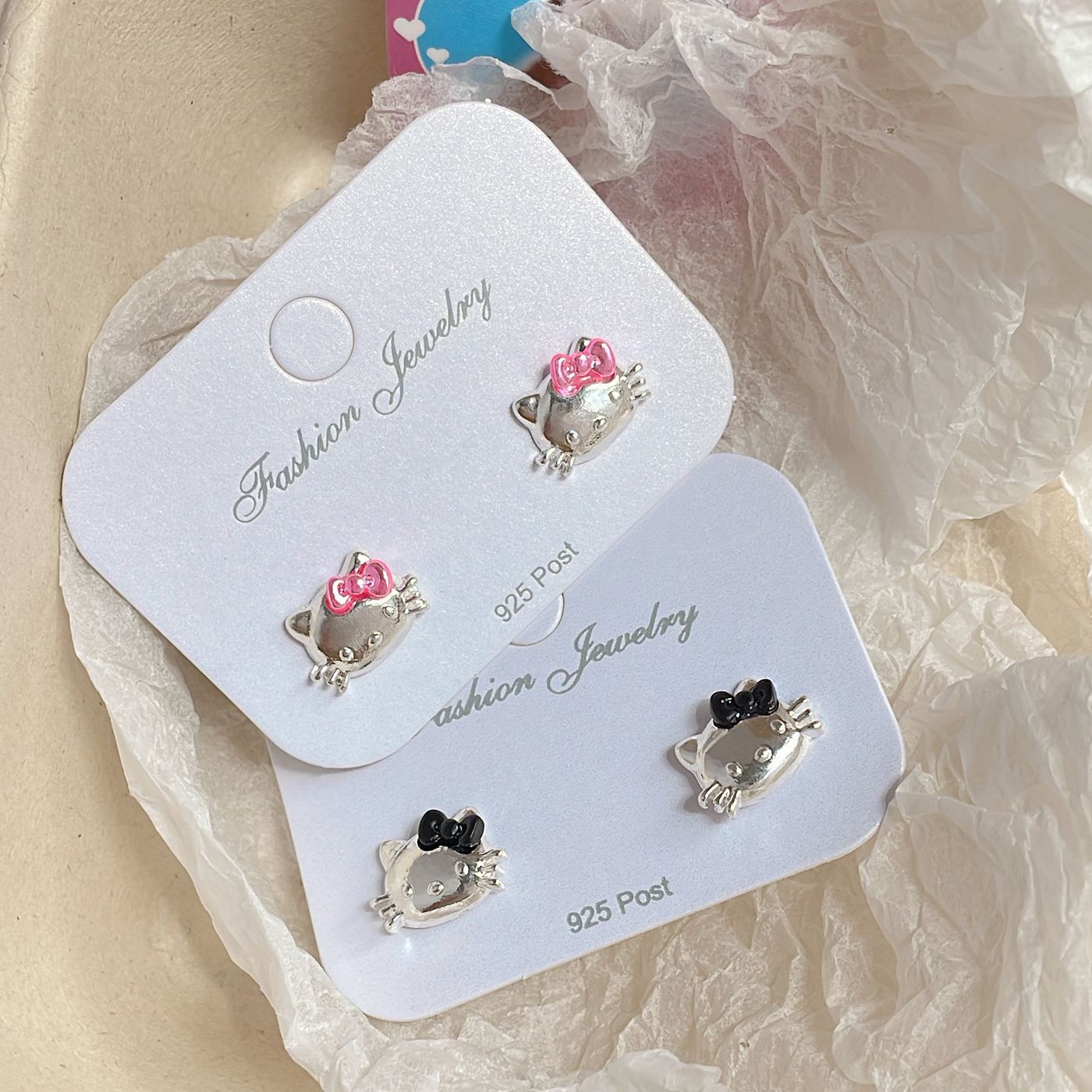 Alloy cat bow earrings MIC-ShuangX054