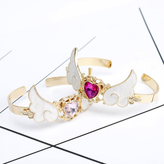 Alloy Crystal Love Dream Wing Bracelet MYA-AiWen004