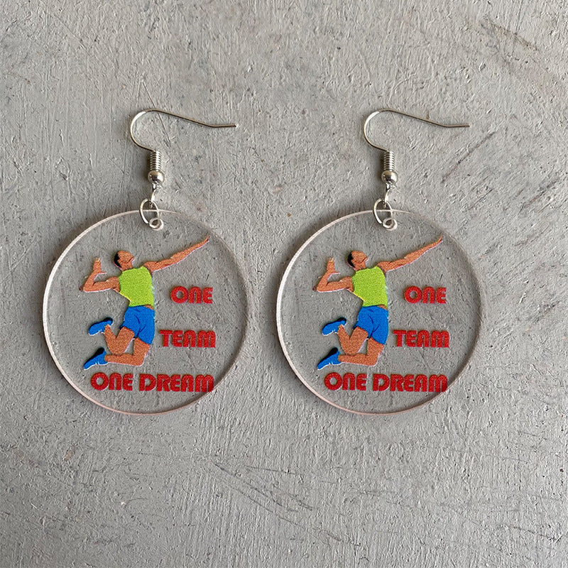 Acrylic Sports Dance Earrings (Minimo de compra 2) MIC-SiB001