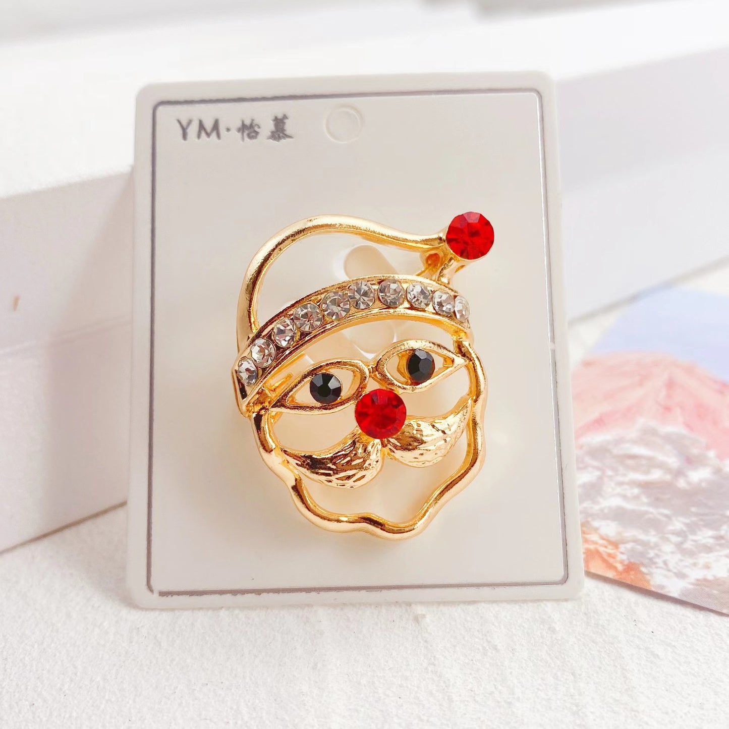 Alloy Deer Santa Brooch (Minimo de compra 2) MIC-YiM042