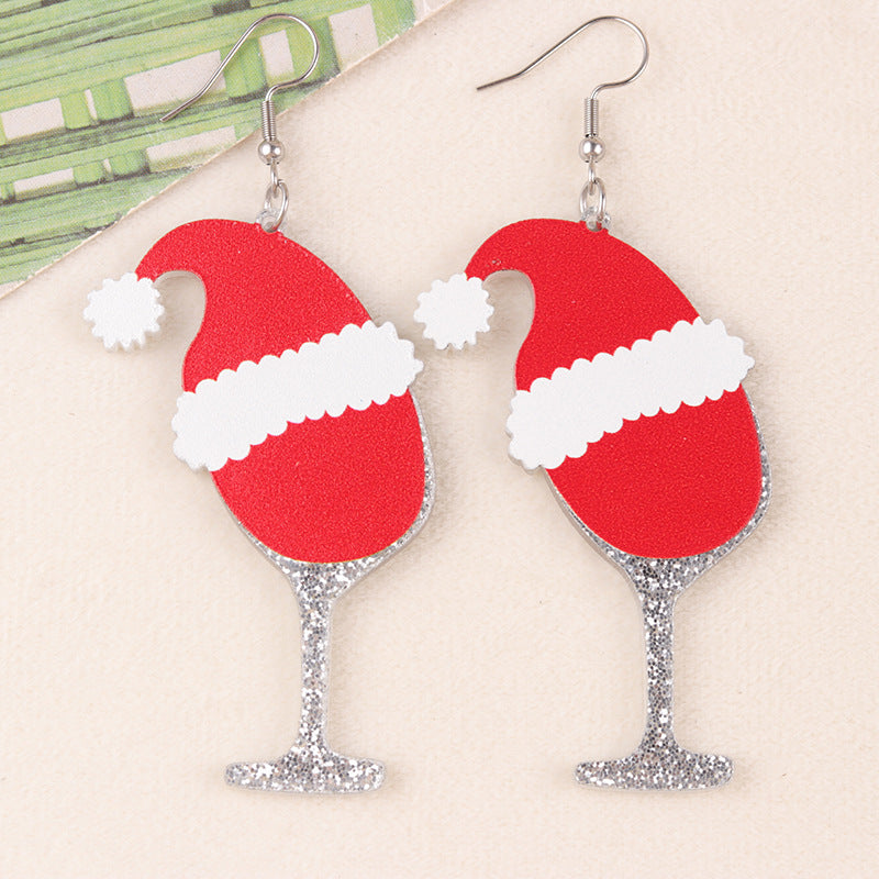 Acrylic Cartoon Christmas Series Earrings MYA-DuA096