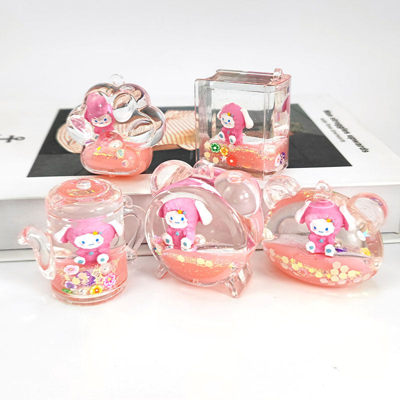 PVC oil filled cartoon keychain MIC-ZhuoJ002