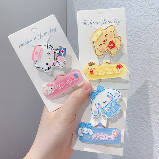 Acrylic cute cartoon side hairpin MIC-DiLan003