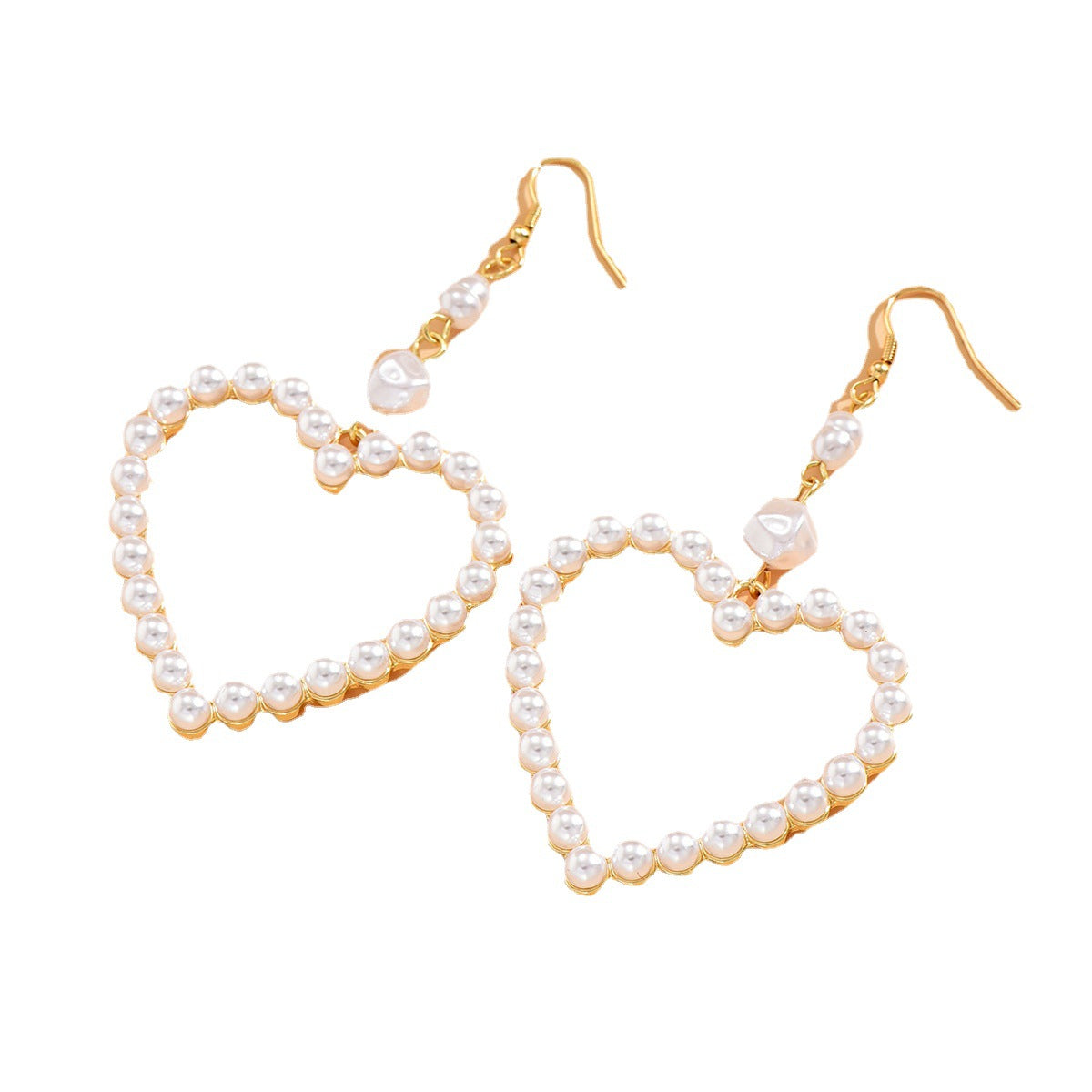 Alloy Baroque Vintage Peach Heart Earrings MIC-ABL030