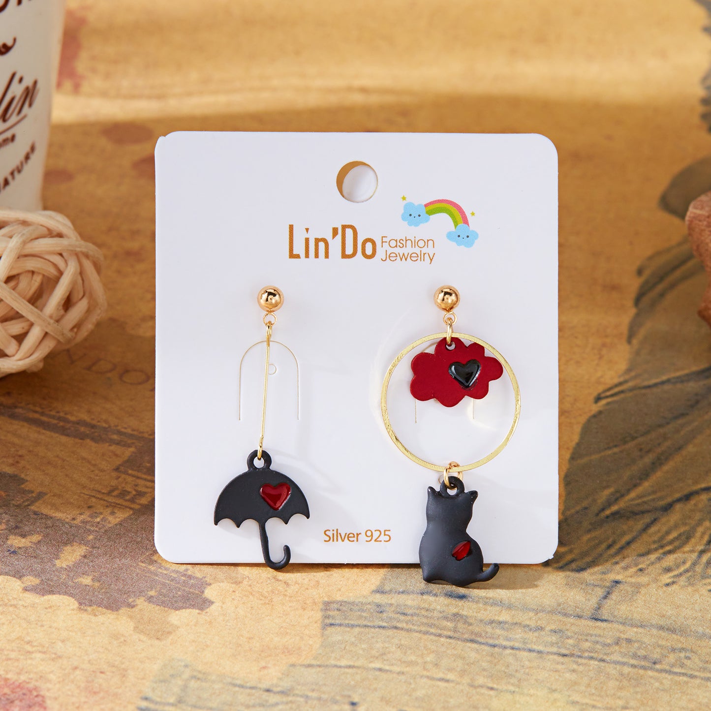 Alloy new cute cat earrings MYA-ChuY003