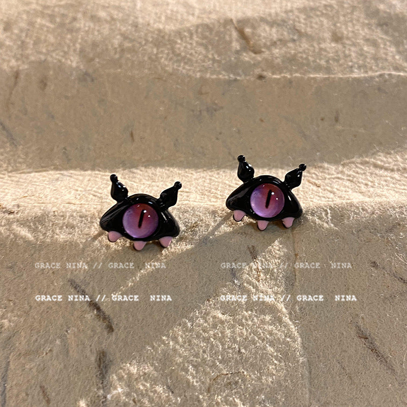 Alloy Eye Cute and Fun Earrings MIC-BeiY008