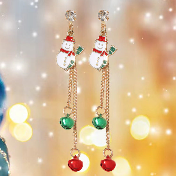 Acrylic Christmas Santa Claus Earrings MIC-JunJ020