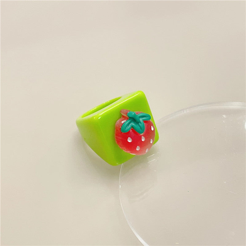 Resin Colored Children's Fun Cartoon Ring MIC-WWHM032