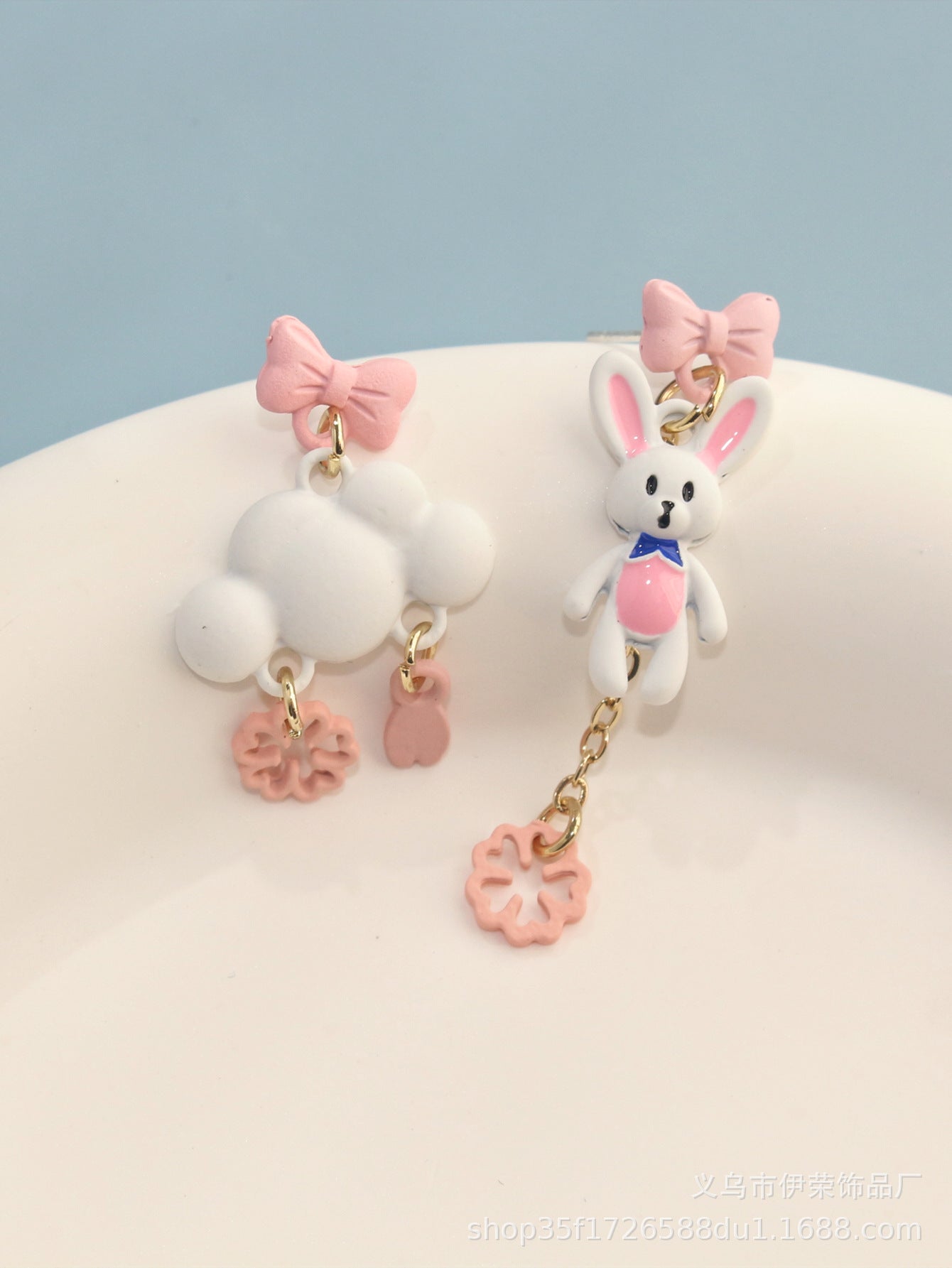 Resin cute girl bow earrings (Minimo de Compra 2) MIC-YiR002