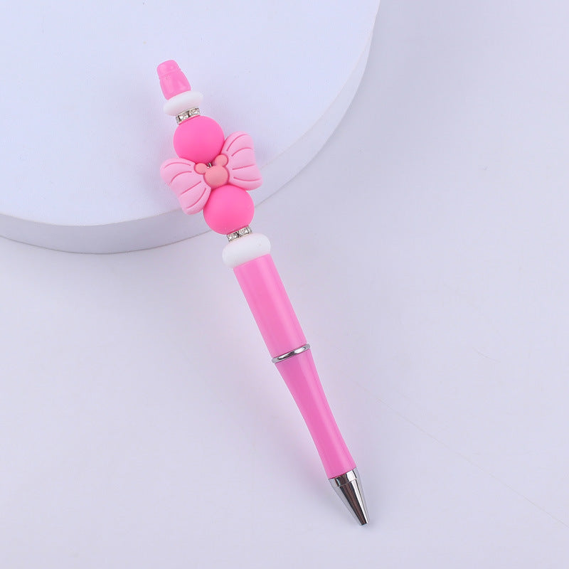 DIY Creative Cartoon Bow Knot Silicone Bead Pen GuangTian003