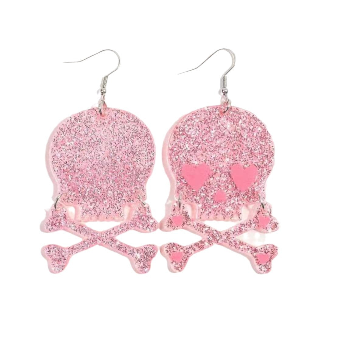 Alloy acrylic explosive skull earrings (Minimo de compra 2) MIC-AnD003