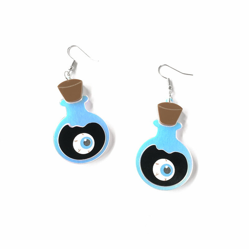 Acrylic medicine bottle eye beads earrings MYA-XueP016