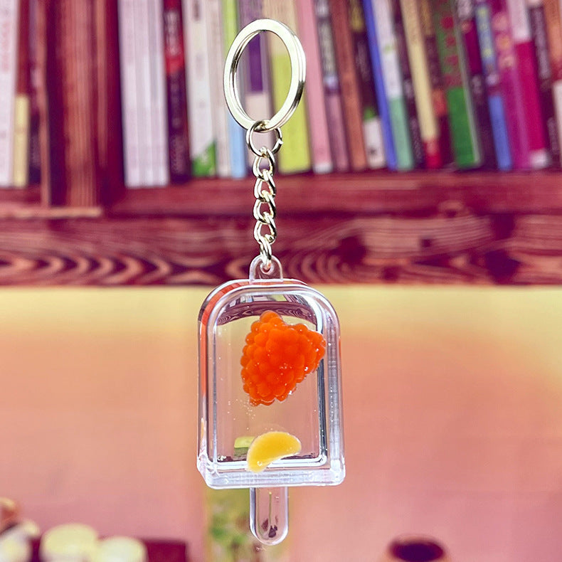 Keychain Resin Ice Cream Popsicle Ice Cream Model Pendant Minimo de compra 2 MQu011