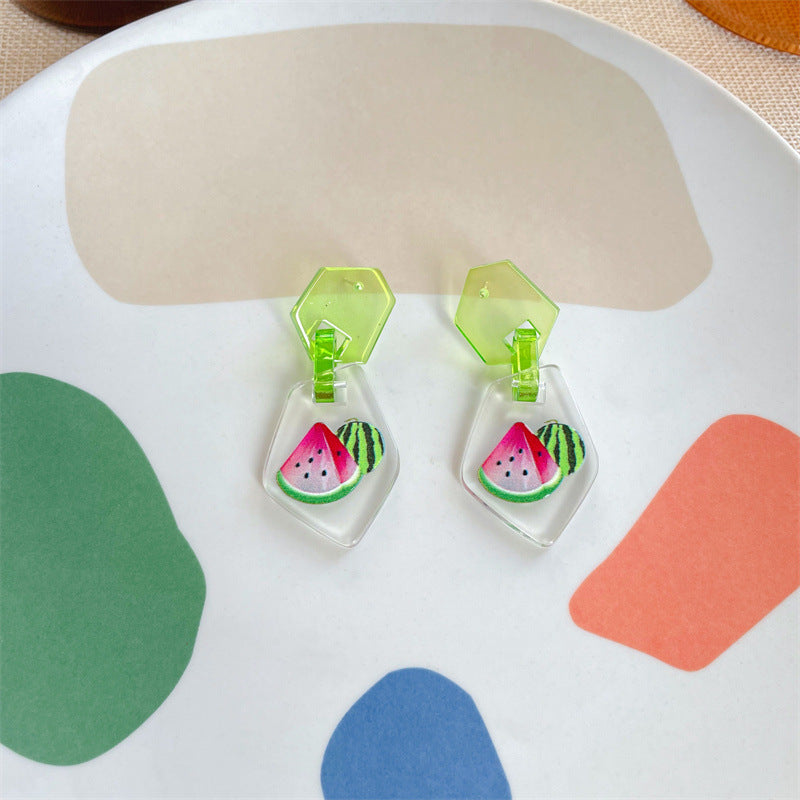 Alloy Green Little Dinosaur Earrings MIC-ABL017