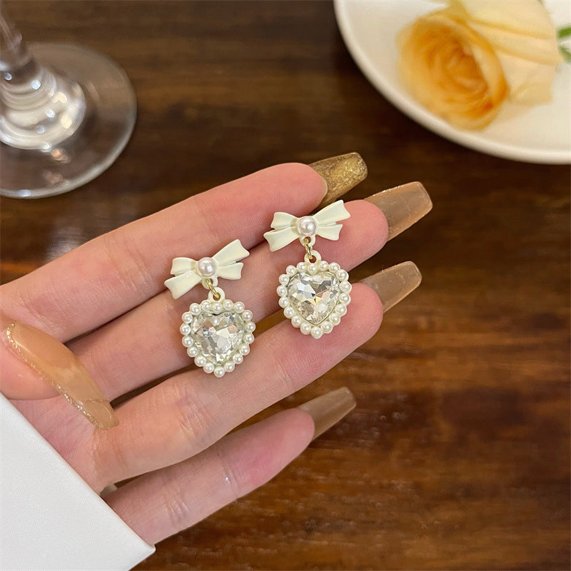 Alloy Love Pearl Earrings MIC-TTSP004