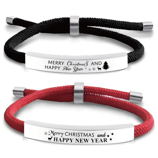 Bracelets Stainless Steel Woven Rope Christmas Gifts GangG017