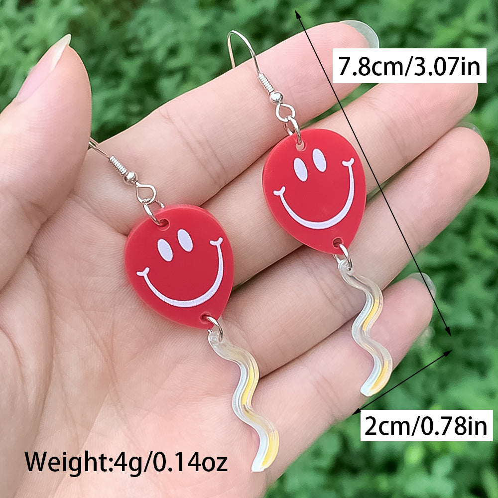 Acrylic New Happy Balloon Earrings (Minimo de compra 2) MIC-ManT027