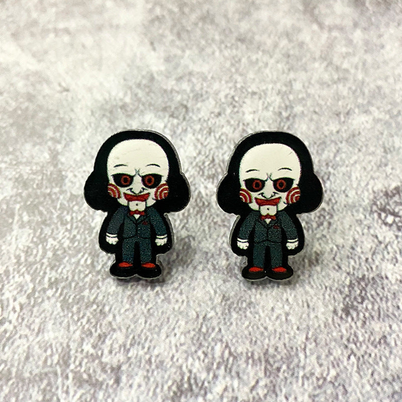 Earrings Acrylic Halloween Funny Fun Earrings 2 pairs Qunyi001