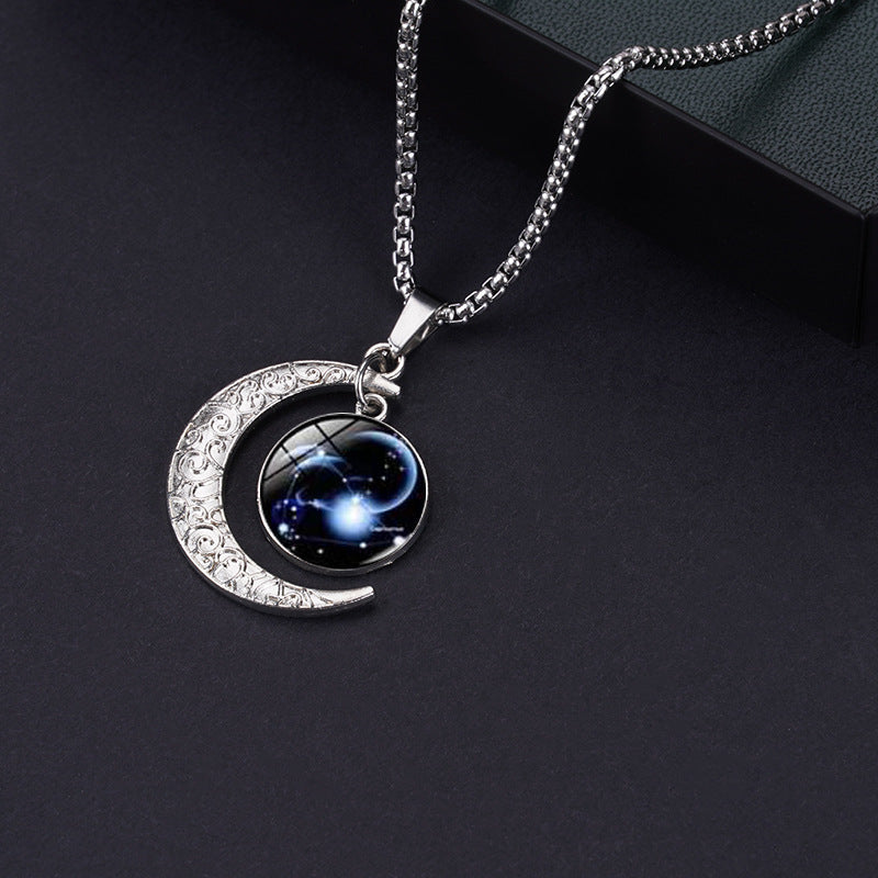 Necklace Stainless Steel Zodiac Moon Minimo de compra 2 YonY001