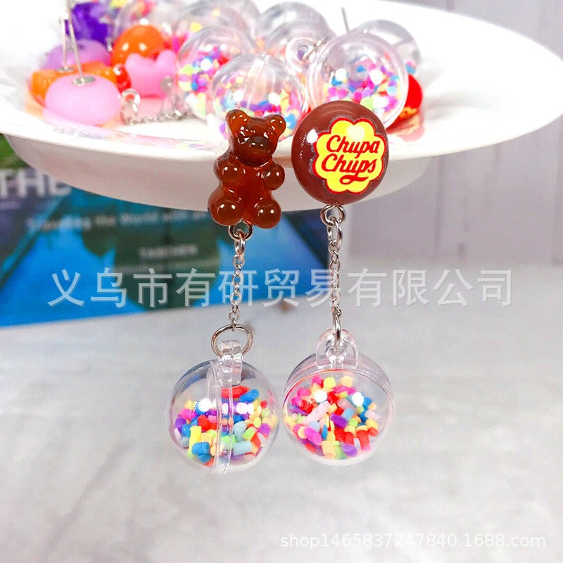 Resin cartoon cute little bear earrings (Minimo de Compra 2) MIC-YouY020