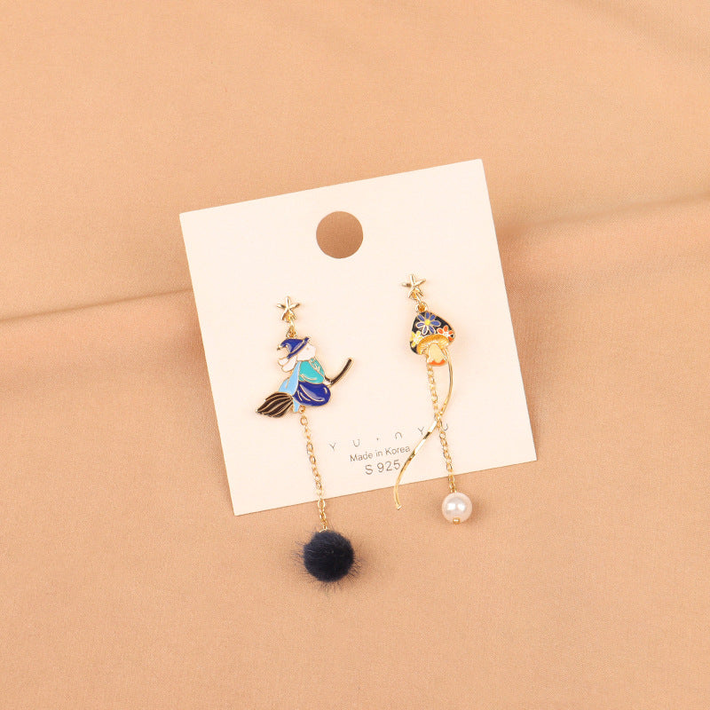 S925 silver needle wool ball earrings Minimo de compra 2 MIC-LSY006