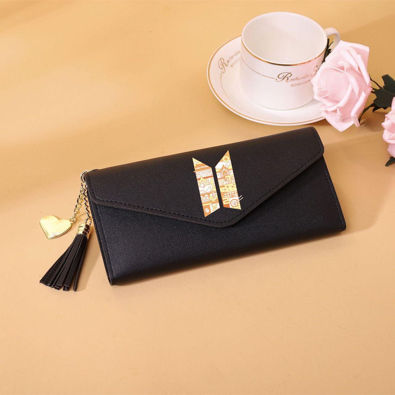 PU CITY series card bag tassel long wallet MIC-XingY014