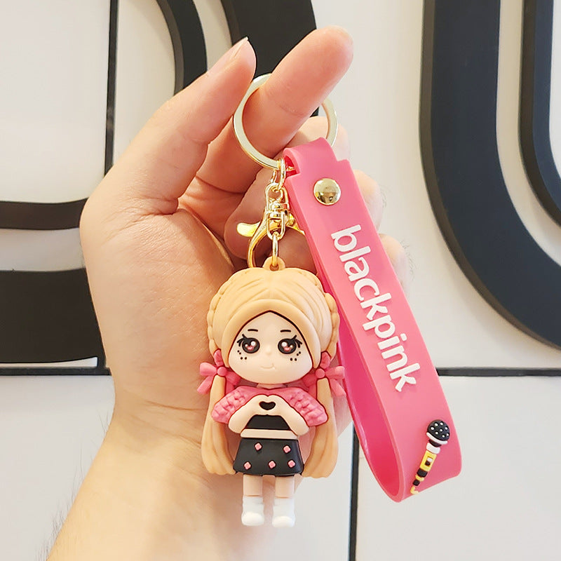 PVC New Cartoon BLACKPINK Keychain MIC-ZhuoJ004