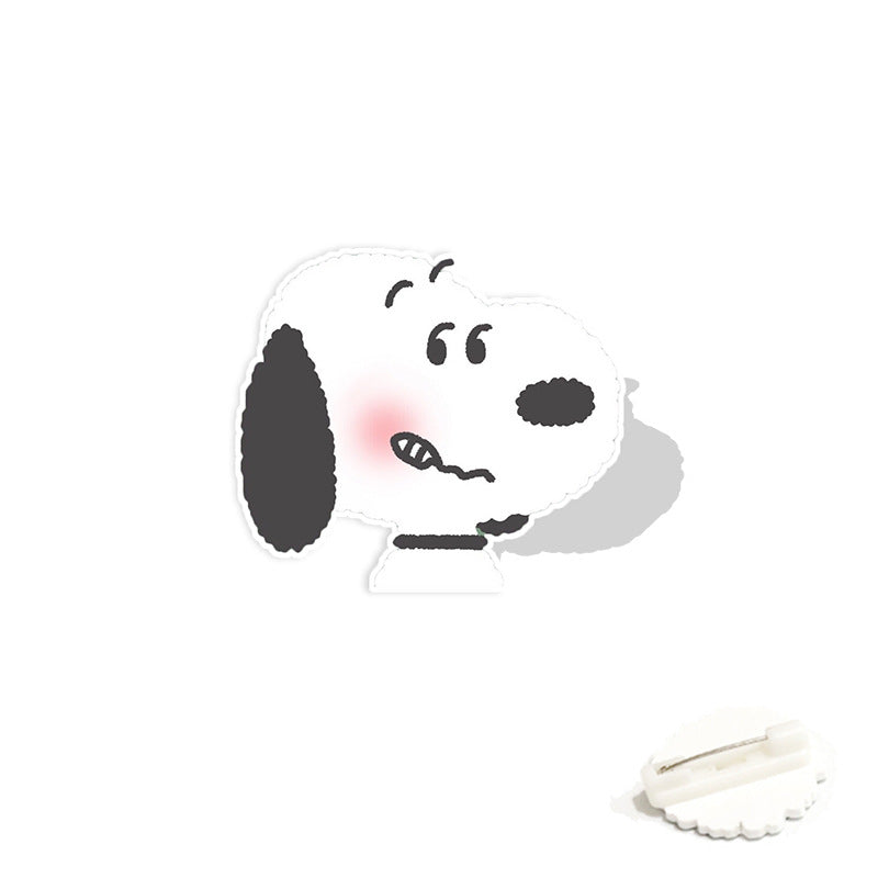 Acrylic cartoon cute Snoopy brooch (Minimo de compra 2) MYA-WeiJ008