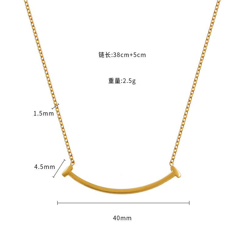 Stainless steel gold-plated collarbone chain simple necklace MYA-XuanJ041