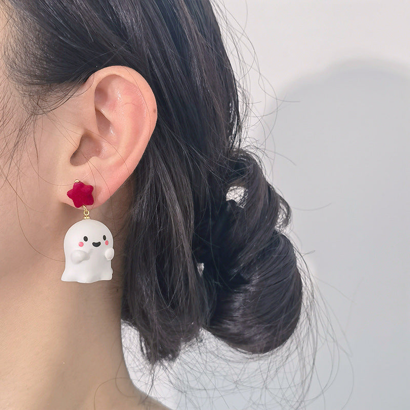 Alloy Cute Ghost Earrings (Minimo de Compra 5) MIC-JiuY058