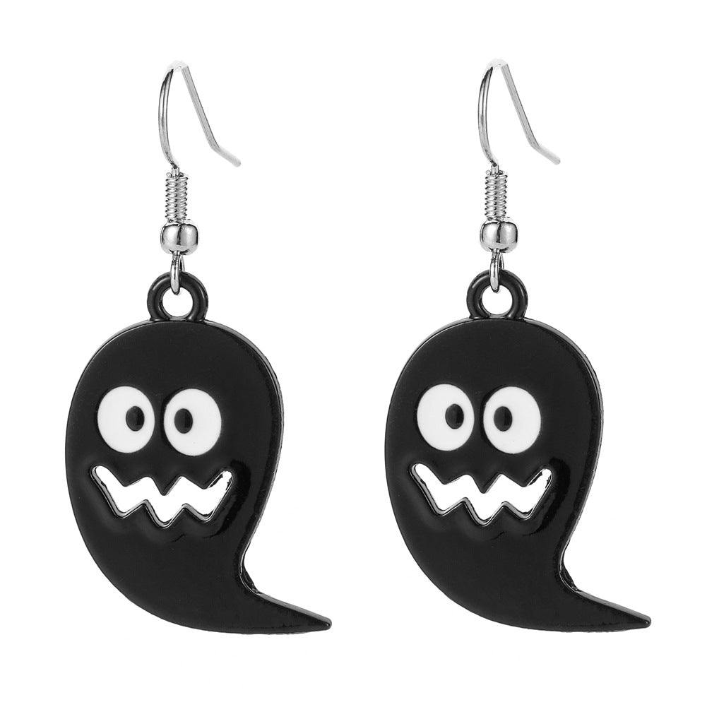 Alloy Funny Ghost Mask Earrings (Minimo de Compra 5) MIC-ZeX006