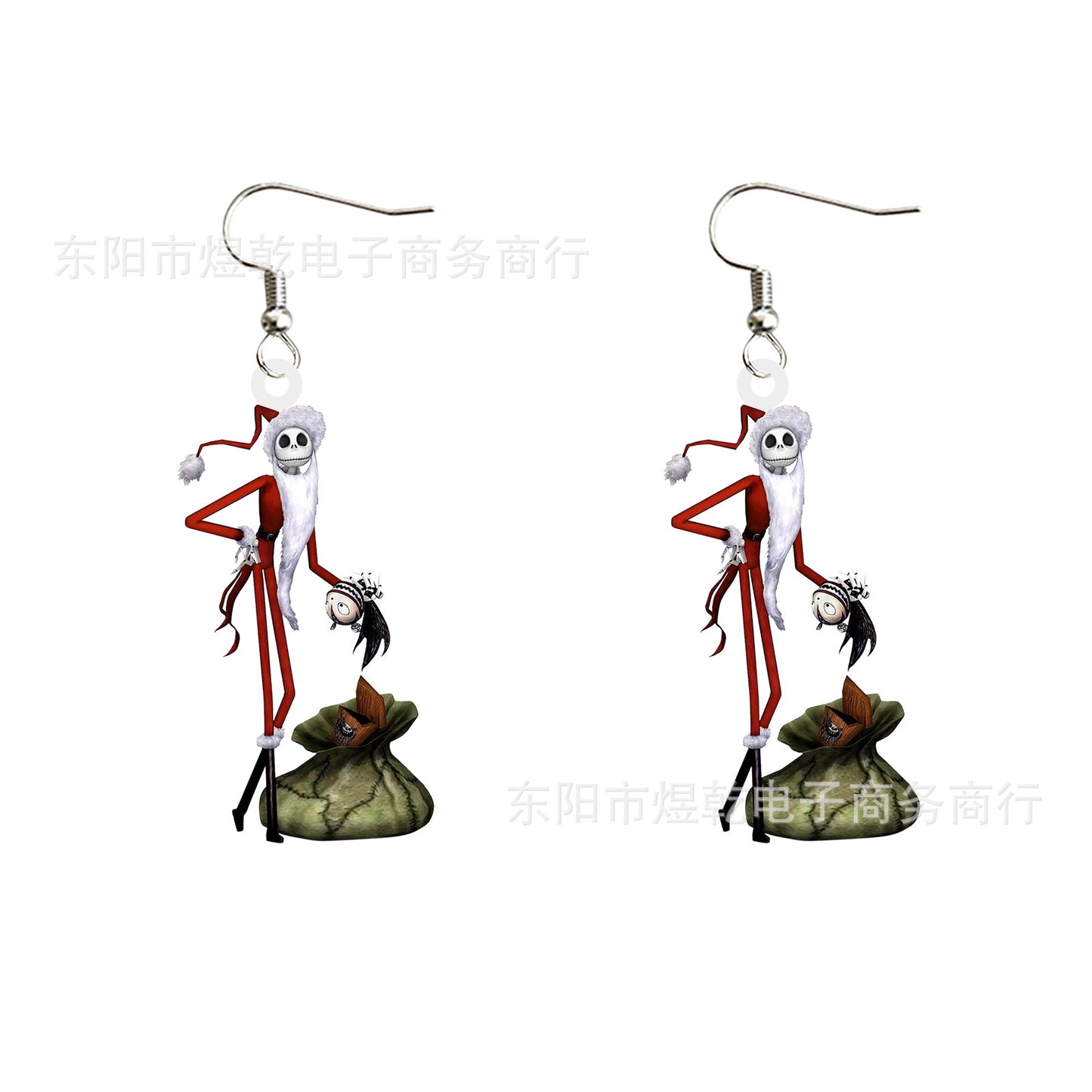 Acrylic cartoon Christmas horror night earrings (Minimo de Compra 10)  MIC-YuQ007