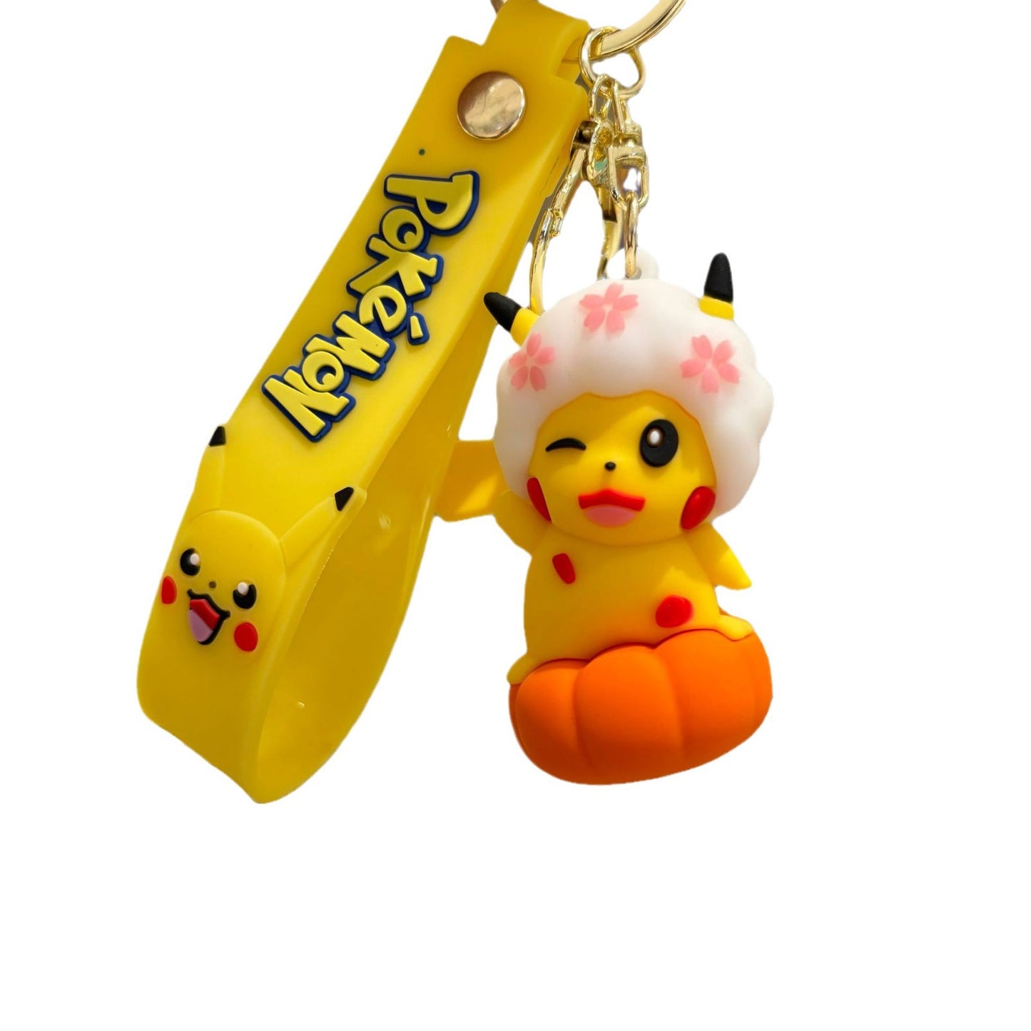 PVC cartoon pumpkin skin kachu keychain MIC-PengY051