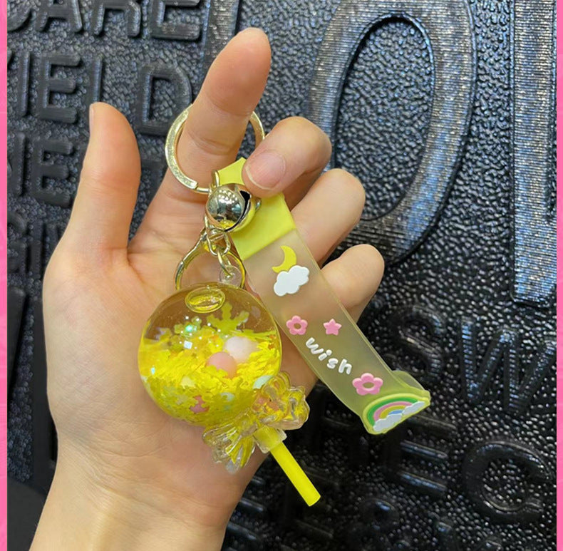 Keychains PVC Acrylic Hardware Cute Cartoon Drift Bottle Lollipop (M) MOQ≥2 JWE-KC-MeiY011