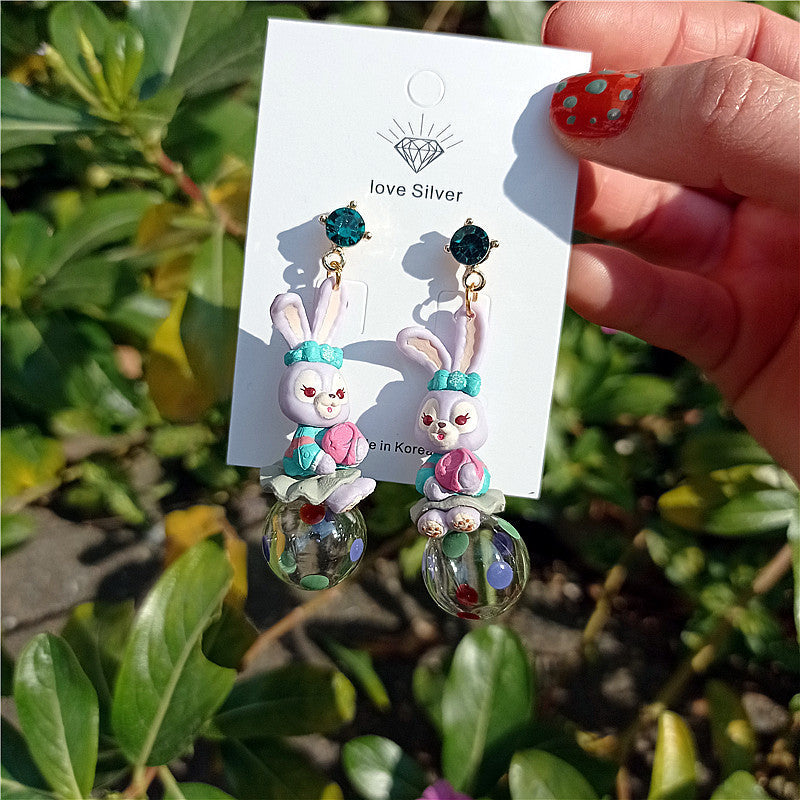 S925 Silver Post Cartoon Earrings MYA-XingJ030