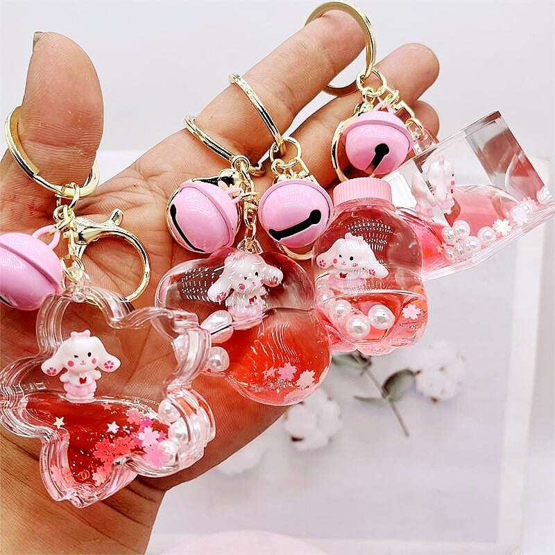 PVC cartoon floating oil keychain MYA-DMF014