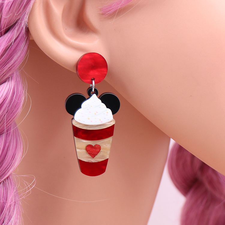 Acrylic cone ice cream earrings (Minimo de Compra 5)  MIC-MingX004