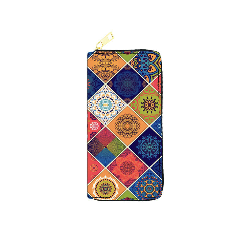 PU Colorful Ethnic Style Wallet (Minimo de compra 3) MIC-JiR041