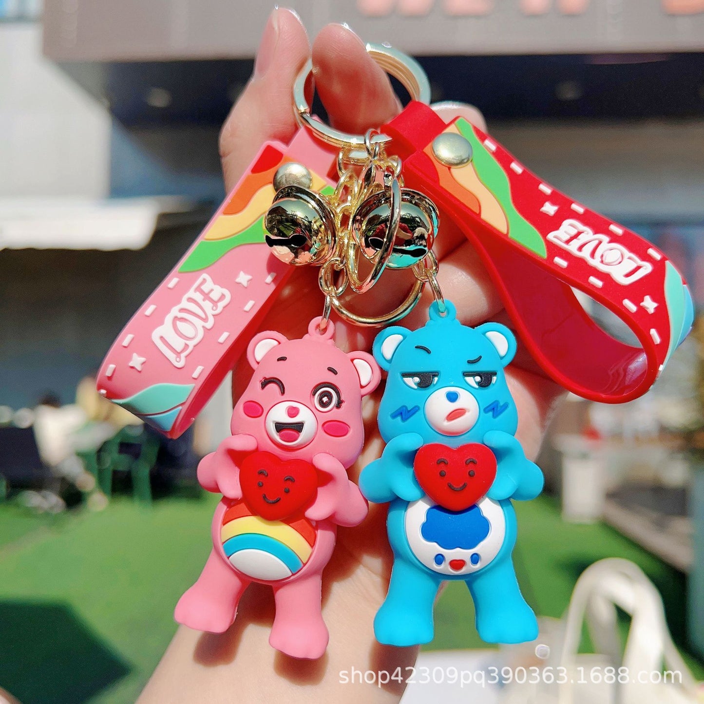 PVC cute cartoon love teddy bear keychain (Minimo de compra 2) MYA-WenC003