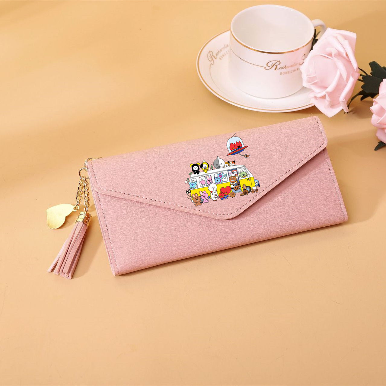 PU cartoon cute card bag tassel wallet MIC-XingY010