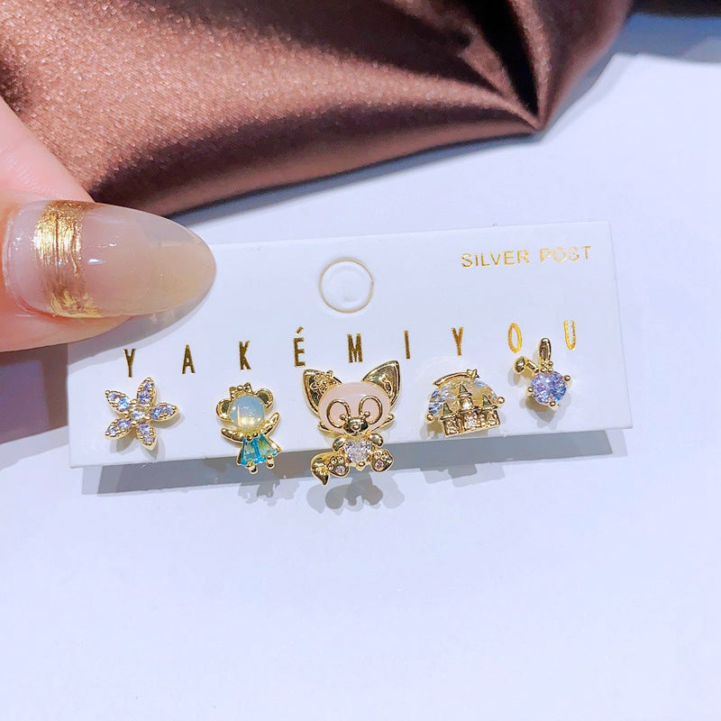 Alloy cute cartoon earrings MIC-MingC032