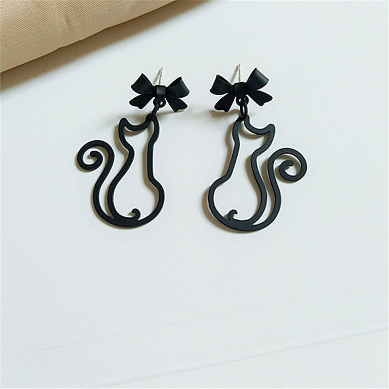 Earrings Alloy Cartoon Cat Bow aimei005