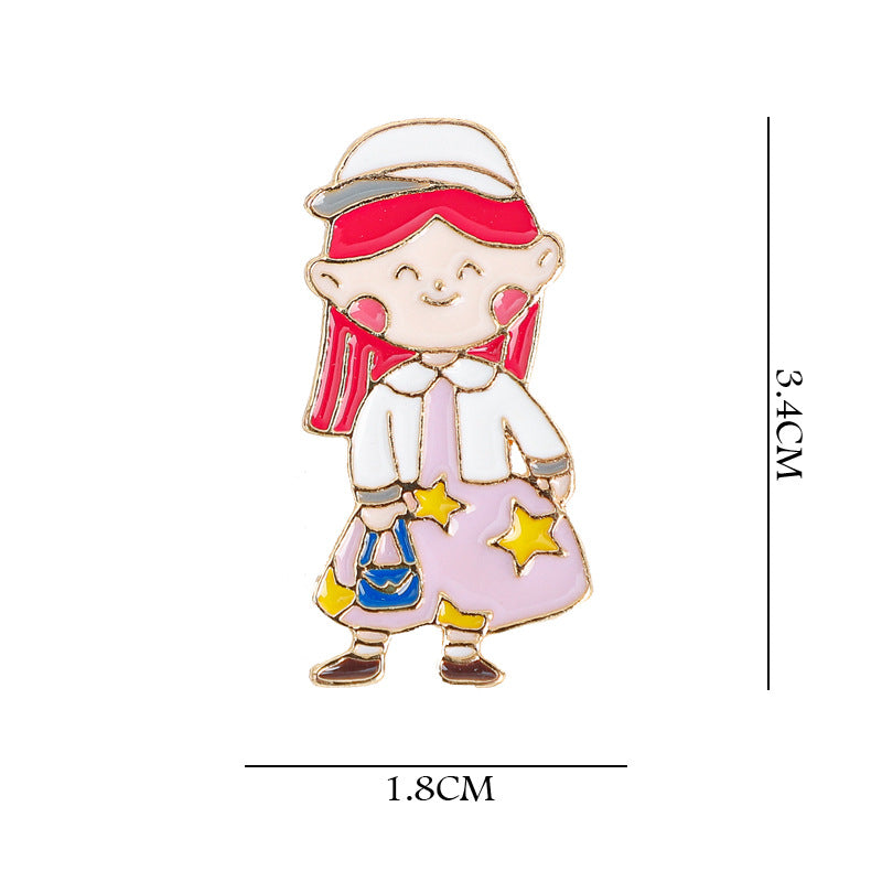 Alloy cute cartoon anime brooch MIC-QiSen006