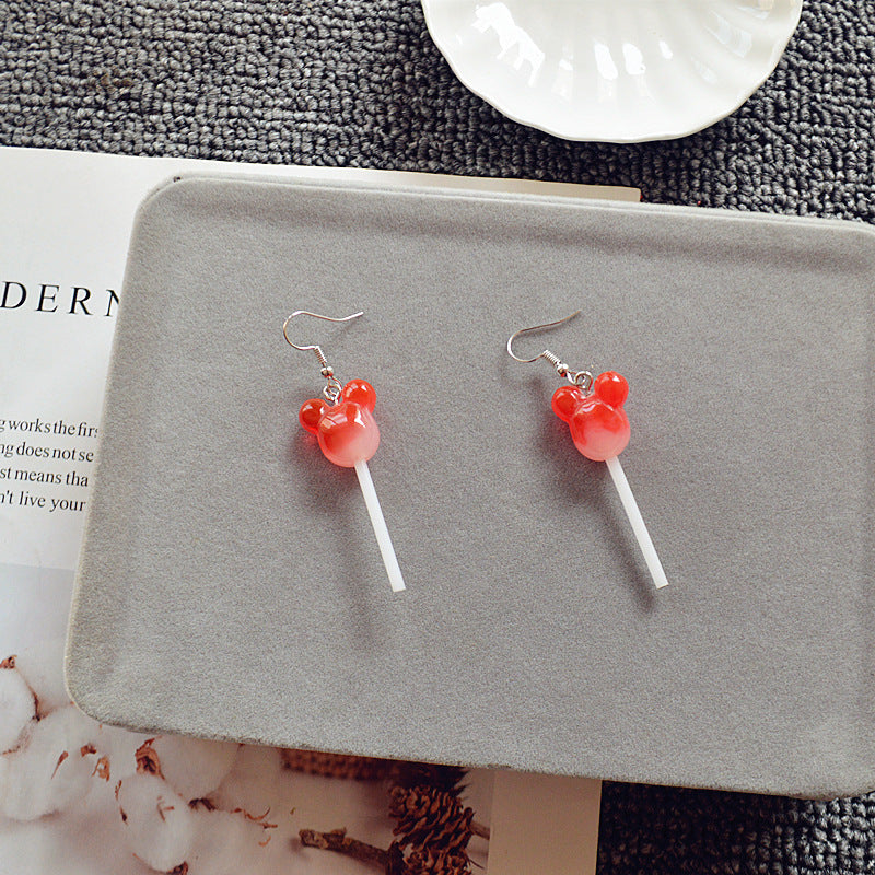 Resin lollipop long earrings (Minimo de Compra 2) MYA-XieN040