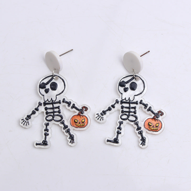 Acrylic Halloween Ghost Mummy earrings (Minimo de Compra 2) MYA-DuA036