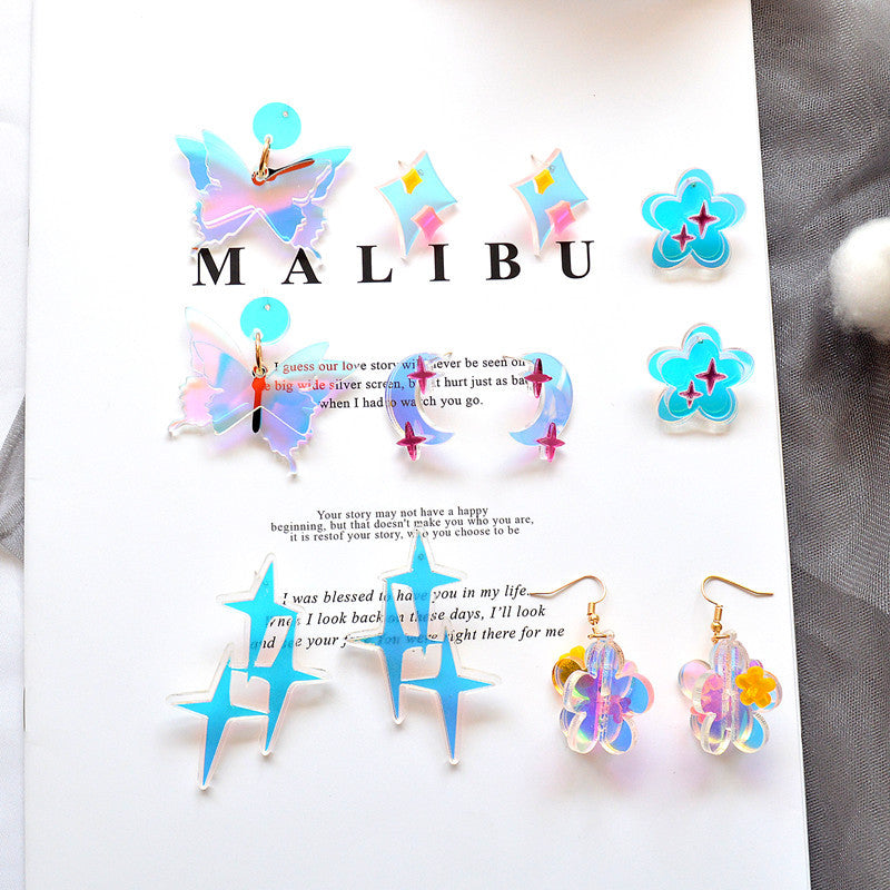 Alloy Colorful Star Earrings MIC-XieN049